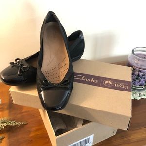 Clarks, Black, Dress, Flat, shoes